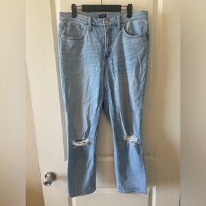 J.Crew factory light wash, cropped skinny jeans